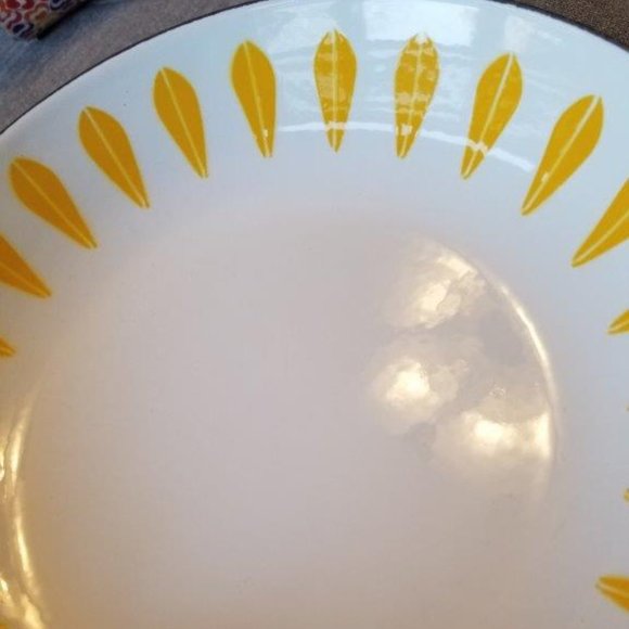 Cathrineholm of Norway Enamel Sauté Skillet Frying Pan VTG Lotus Yellow White - Picture 4 of 5